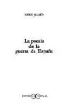 la poesia de la guerra de españa-serge salaun-9788470394454