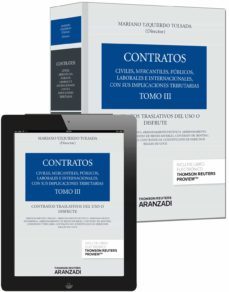 contratos, tomo iii. contratos traslativos del uso o disfrute-9788490593554