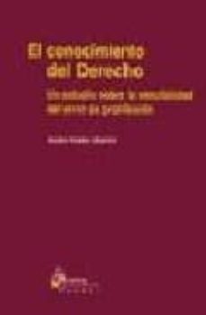 el conocimiento del derecho: un estudio sobre la vencibilidad del error de prohibicion-adan nieto martin-9788493052454