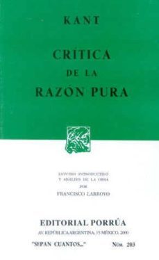 critica de la razon pura (11ª ed.)-immanuel kant-9789700723754
