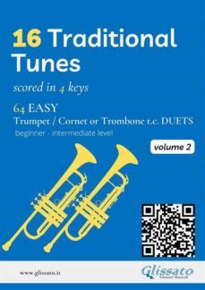 16 traditional tunes - 64 easy trumpet/cornet or trombone t.c. duets (vol.2) (ebook)-9791221330854