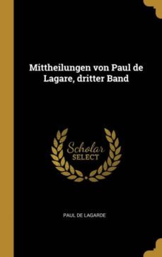 mittheilungen von paul de lagare dritter band-9780341188964
