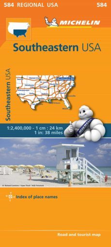 southeastern usa - michelin regional map 584 : map-9782067184664