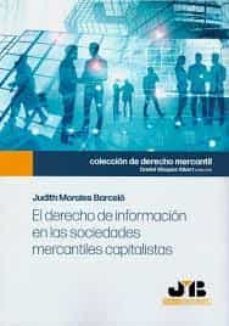 el derecho de informacion en las sociedades mercantiles capitalistas (ebook)-judith morales barcelo-9788412115864