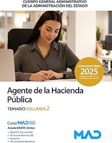 agente de la hacienda publica. cuerpo general administrativo de la administracion del estado. temario volumen 2-9788414292464