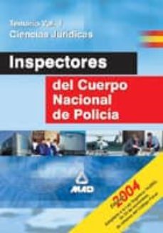inspectores del cuerpo nacional de policia: temario (vol. i): cie ncias juridicas-9788466534864