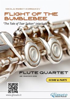 flight of the bumblebee - flute quartet score &amp; parts (ebook)-9788835841364