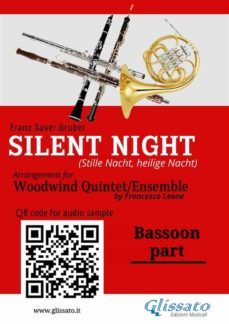 bassoon part of "silent night" for woodwind quintet/ensemble (ebook)-9791221399264