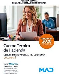 cuerpo tecnico de hacienda. derecho civil y mercantil. economia volumen 2-9791370285364