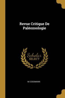 revue critique de palozoologie-9780274125074