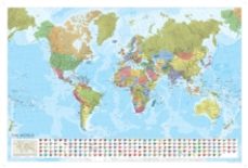 world political marco polo wall map with flags-9783829767774