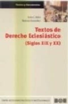 textos de derecho eclesiastico (siglos xix y xx)-9788434012974