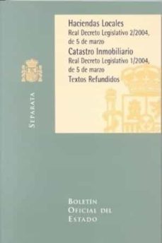 haciendas locales. catastro inmobiliario. textos refundidos-9788434015074