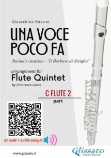 c flute 2 part of "una voce poco fa" for flute quintet (ebook)-9791221379174