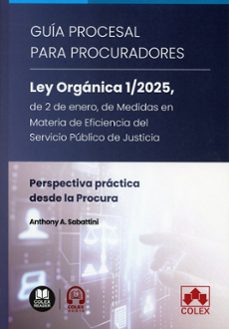 guía procesal para procuradores. ley orgánica 1/2025, de 2 de ene ro, de medidas en materia de eficiencia del servicio público de justicia-anthony a. sabattini-9791370116774