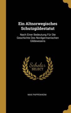 ein altnorwegisches schutzgildestatut-9780274141784