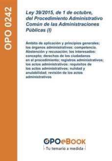 ley 39/2015, de 1 de octubre, del procedimiento administrativo comun de las administraciones publicas (i) (ebook)-9781524312084