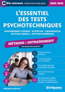 l'essentiel des tests psychotechniques - methode + entrainement - categories a, b et c - edition 2025-2026 (ebook)-9782759057184