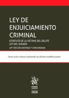 ley de enjuiciamiento criminal (28ª ed.)-juan montero aroca-9788413360584