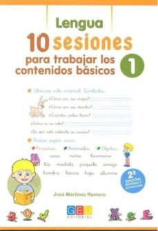 10 sesiones para trabajar los contenidos basicos 1: matematicas, lengua-jose materia martinez romero-9788417201784