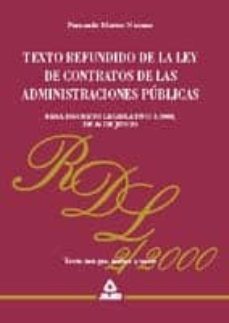 texto refundido de la ley de contratos de las administraciones pu blicas: texto integro, indice y notas-9788483117484