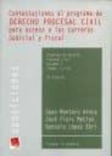 contestaciones al programa de derecho procesal civil para acceso a las carreras judicial i fiscal-9788484566984