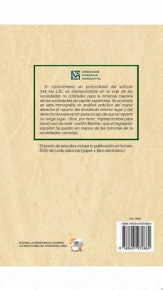 la separacion como alternativa al reparto de dividendos en las sociedades no cotizadas (art. 348 bis lsc)-daniel rodriguez ruiz de villa-9788491972884