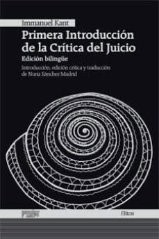 primera introduccion de la critica del juicio (edicion bilingue)-immanuel kant-9788493790684