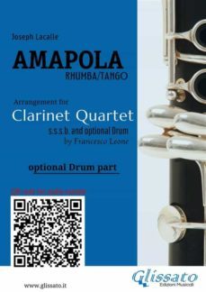 optional drum part of "amapola" for clarinet quartet (ebook)-9791221386684