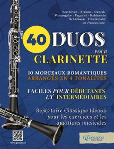 40 duos pour clarinette, faciles pour debutants et intermediaires (ebook)-ludwig van beethoven-robert schumann-9791223049884