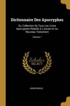 dictionnaire des apocryphes-9780270845594