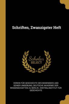 schriften, zwanzigster heft-9780270915594