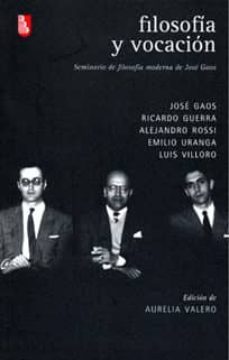 filosofia y vocacion (ebook)-aurelia valero-9786071650511