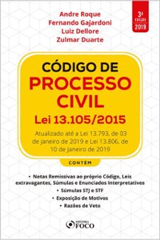 codigo de processo civil lei 13.105/2015 - 3. ed. - 2019. (ebook)-andré roque-fernando gajardoni-luiz dellore-9786561207294