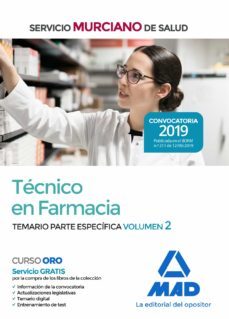 tecnico en farmacia del servicio murciano de salud: temario parte especifica (vol. 2)-9788414232194