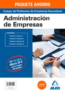paquete ahorro administracion de empresas cuerpo de profesores de enseñanza secundaria-9788490935194