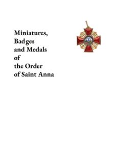 miniatures, badges and medals of the order of saint anna (ebook)-9789528052494