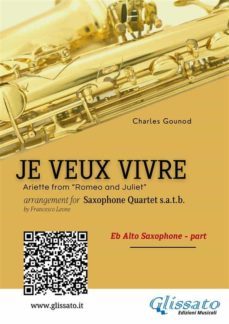 eb alto sax: je veux vivre for saxophone quartet satb (ebook)-9791221304794