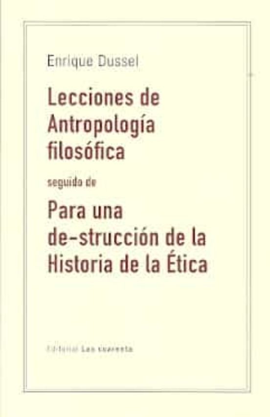 Portada de LECCIONES DE ANTROPOLOGIA FILOSOFICA