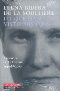 Lo Que Han Visto Mis Ojos: Cronicas De La España Republicana por Elena Ribera De La Souchere