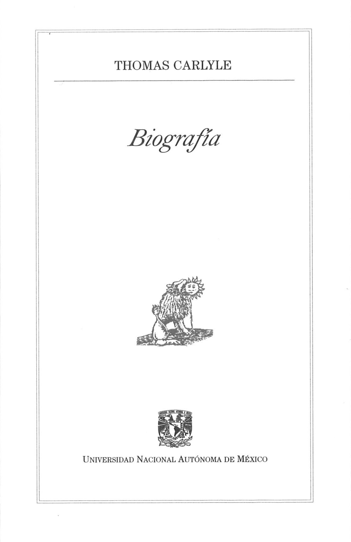 Biografia por Tomas Carlyle