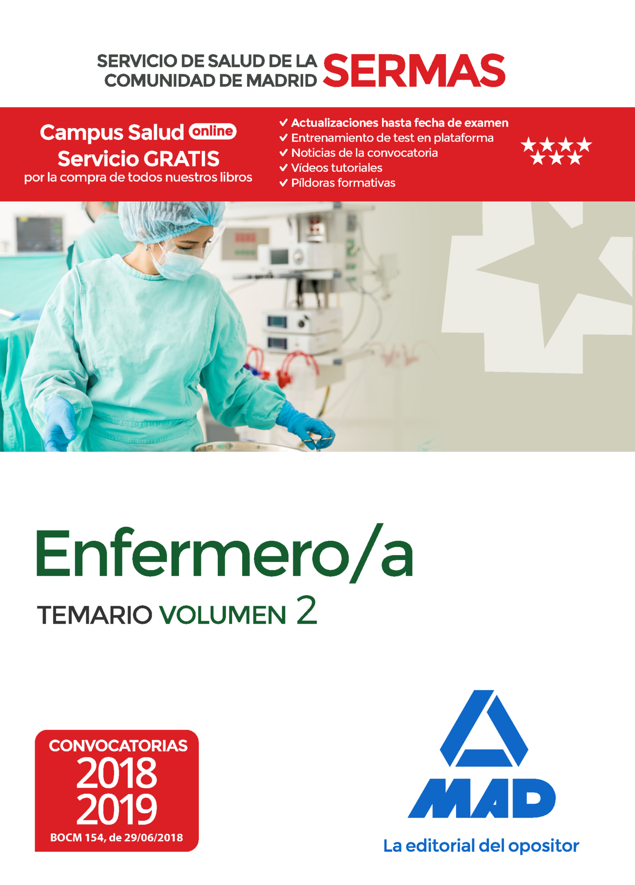 Enfermero/a Del Servicio De Salud De La Comunidad De Madrid. Tema Rio Volumen 2 (sermas) por Vv.aa.