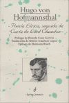 Poesia Lirica, Seguida De Carta De Lord Chados por Hugo Von Hofmannsthal