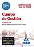CUERPO DE GESTION DE LA ADMINISTRACION CIVIL DEL ESTADO. TEMARIO VOLUMEN 3