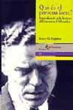 ¿QUE ES EL PERSONALISME?: INTRODUCCIO A LA LECTURA D EMMANUEL MOU NIER