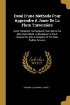 ESSAI DUNE MÉTHODE POUR APPRENDRE À JOUER DE LA FLUTE TRAVERSIÈRE