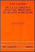 de la cuadruple raiz del principio del razon suficiente-arthur schopenhauer-9788424901004 de la cuadruple raiz del principio del razon suficiente-arthur schopenhauer-9788424901004