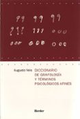 diccionario de grafologia y terminos psicologicos afines-augusto vels-9788425424014 diccionario de grafologia y terminos psicologicos afines-augusto vels-9788425424014