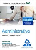 administrativo del servicio andaluz de salud. temario común y test-9788414210024 administrativo del servicio andaluz de salud. temario común y test-9788414210024