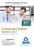 cuerpo de gestión de la administración civil del estado (turno libre). temario volumen 3-9788414214824 cuerpo de gestión de la administración civil del estado (turno libre). temario volumen 3-9788414214824